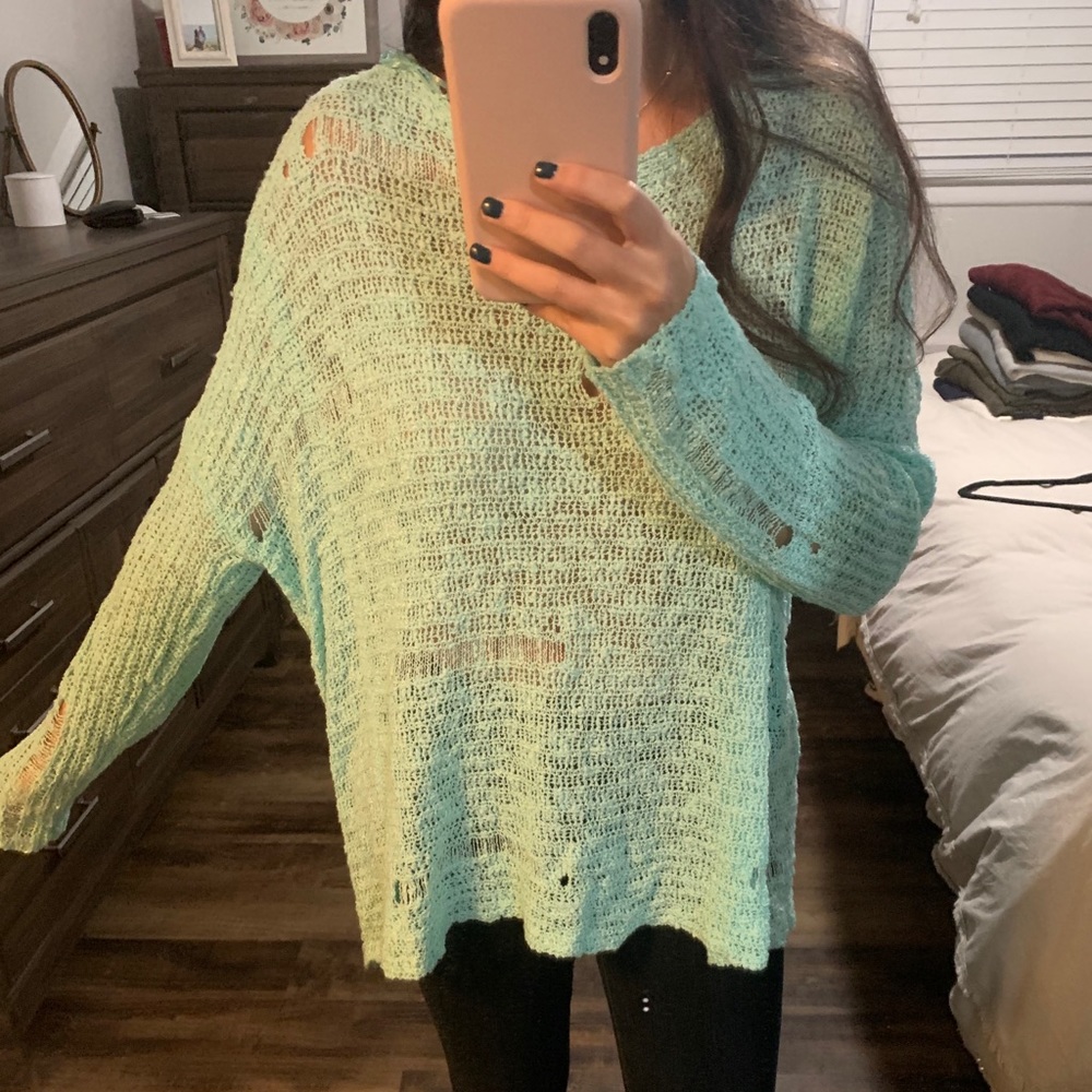 Mint colored sweater